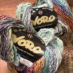 Noro Kibou Discontinued Color 5 Vibrant Multicolor Yarn Same Dye Lot 2 Skeins